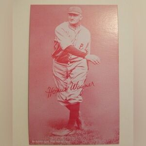 1980 AN EXHIBIT HALL OF FAME HONUS WAGNER REPRINT!
